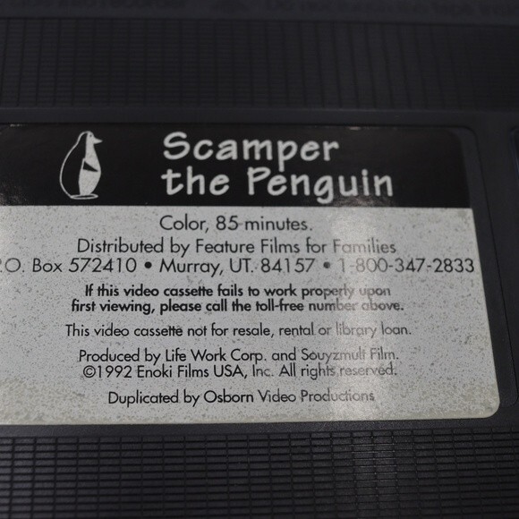 Scamper The Penguin Rare Vintage VHS Tape Family Film Collectible Nostalgia - Picture 4 of 7